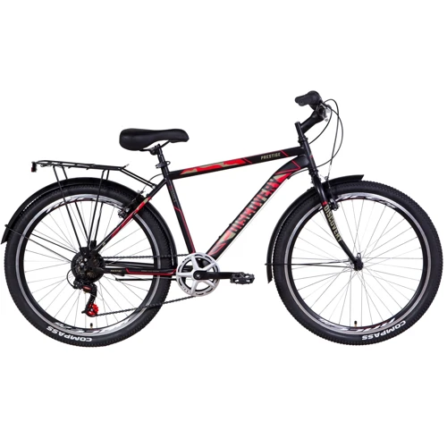 Велосипед Discovery PRESTIGE MAN 2021 M 26" черно-красный с хаки (OPS-DIS-26-358)