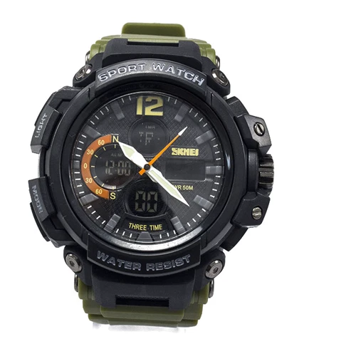 Наручний годинник Skmei 1343 Army Green: Тип чоловічі