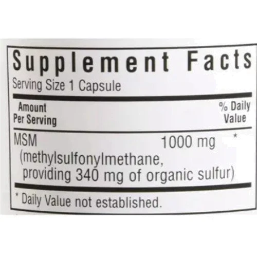 Bluebonnet Nutrition MSM 1000 mcg МСМ 60 вегетарианских капсул: Пол Унисекс
