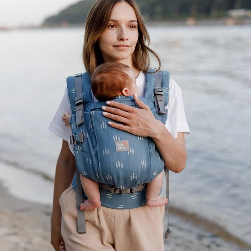 Эрго – рюкзак Love & Carry One + Cool Organic Wood голубой (LC558 Organic)