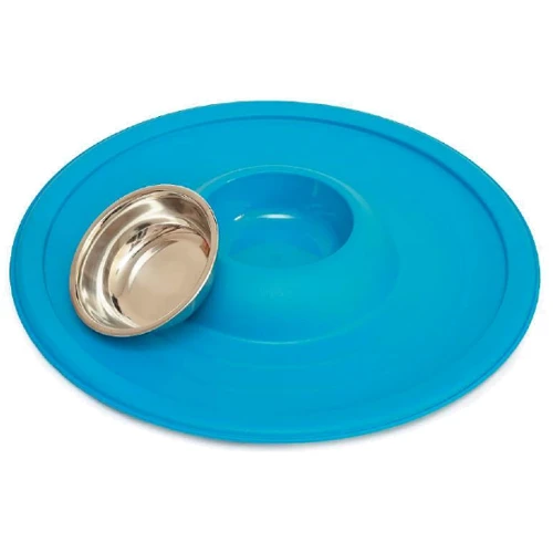 Миска металлическая с мягким ковриком антигрязь Georplast Volcano 600 мл 39 см (20063АЦ): Особенности Противоскользящее основание, Походная