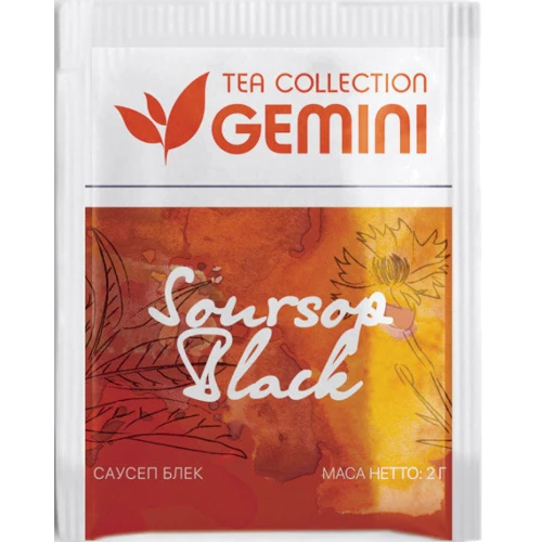 Чай Gemini чорний Tea Collection Soursop Black 50х2 г (4820156430768) фото 1