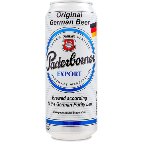 Пиво Paderborner Export светлое фильтрованое 5.5% 0.5л (4101120004711-1)