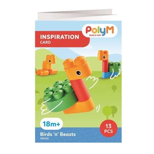 Конструктор PolyM Птицы и зверьки 13 деталей (760002)
