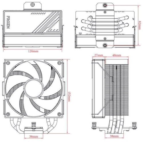 Кулер ID-COOLING Frozn A410 ARGB Black: Регулювання оборотів широтно-импульсная модуляция (PWM)