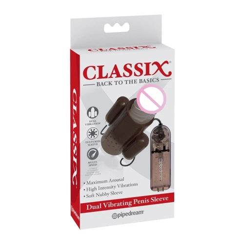 Pipedream Dual Vibrating Penis Sleeve - вибронасадка на пенис