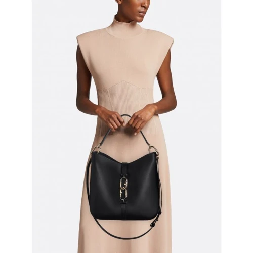 Женская сумка хобо Furla Sirena M Hobo черная (WB00347AX0733O6000): Тип ручки Со съемным ремнем, Плечевой ремень, Длинная ручка