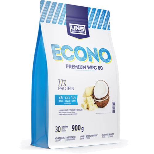 Протеїн UNS Econo Premium 900 g/ 30 servings/ White Chocolate Coconut