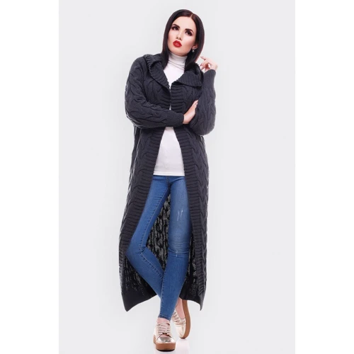 Кардиган 1 For You VKL0002-42-50 42-50 темно-серый