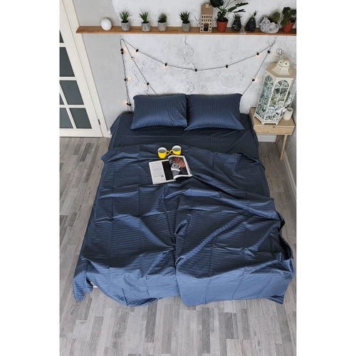 Комплект постельного белья SoundSleep Stripe Graphite графит страйп-сатин двуспальный (93691611): Размер двуспальный