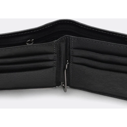 Чоловік затиск для грошей Ricco Grande чорний (K1555-9-black): Матеріал Натуральна шкіра