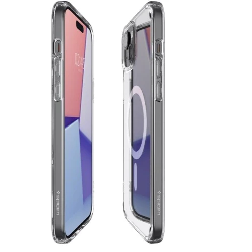 Чохол для iPhone Spigen Crystal Hybrid with MagFit Clear (ACS06463) для iPhone 15 Plus фото 6