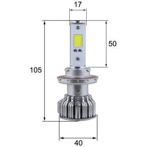 LED лампы Sho-Me G2.1 H13 6000K 40W: Цвет свечения Белый