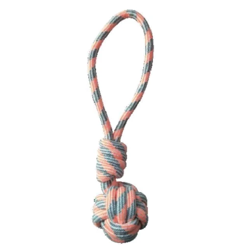 Іграшка для собак Croci PASTEL Груша з ручкою з каната помаранчева 40 см (C6198697)