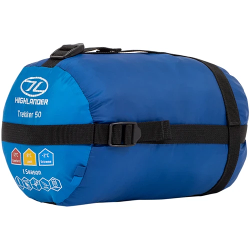 Спальный мешок Highlander Trekker 50/+8°C Blue: Тип кокон