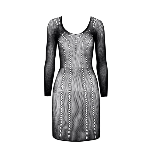 Полупрозрачное мини-платье Passion BS101 One Size black