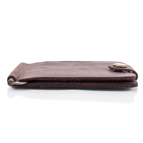 Мужской зажим для денег DNK Leather коричневый (DNK-Clamp-Hcol-F): Формат кошелька Вертикальный