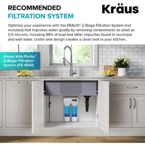 Змішувач для кухонного миття Kraus KFF-1610SFSMB