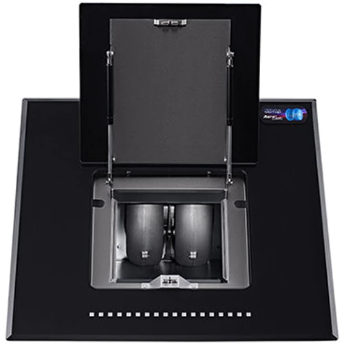 Витяжка Pyramida HES 30 (D-900mm) BLACK/AJ: Матеріал корпусу нержавіюча сталь, скло