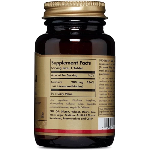 Solgar Yeast-Free Selenium Солгар Селен без дрожжей 200 mcg 100 таблеток: Пол Унисекс