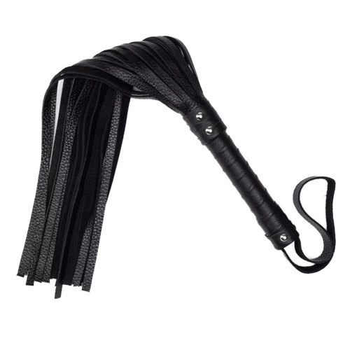 Флоггер из натуральной кожи Flirty Leather - Black, BG-00005