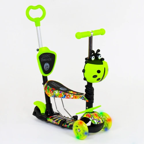 Самокат 5в1 Best Scooter (PU колеса з підсвічуванням) Абстракція Multicolor (84220)