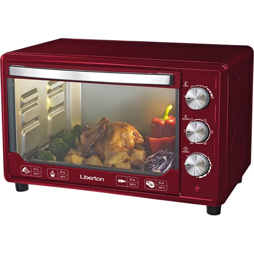 Електрична духовка настільна Liberton LEO-481 Dark Red