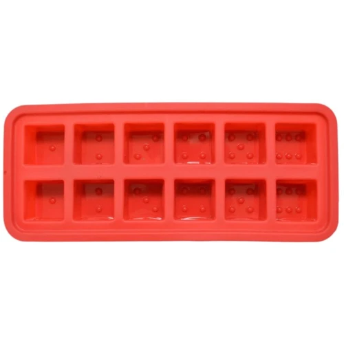 Форма для льда Krauff 26x10.8x3.5 см красная (26-184-030)