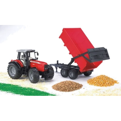 Трактор Bruder Massey Ferguson 7480, c прицепом (02045)