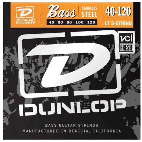 Струна для гитар Струны DUNLOP DBS40120 STAINLESS STEEL LIGHT 5 STRING 40-120