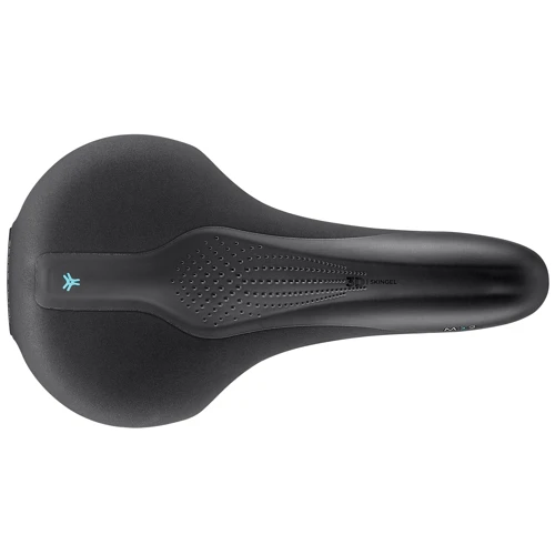 Седло Selle Royal SCIENTIA M2 Moderate, 3D skingel, обивка Black gummy/Black mokka, 289х161мм, 455г, рейлы сталь + Curva suspension, unisex, чёрное: Материал рейки Сталь
