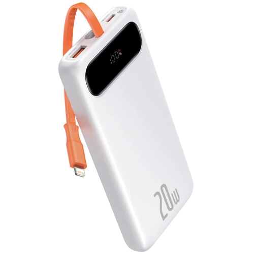 Внешний аккумулятор Baseus Power Bank 10000mAh Block with Lightning 20W White (PPBLK-02)