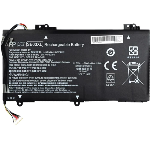 Батарея для ноутбука Акумулятор PowerPlant для ноутбуків HP Pavilion 14-AL100 (SE03XL) 11.55V 41.5Wh (NB461356)