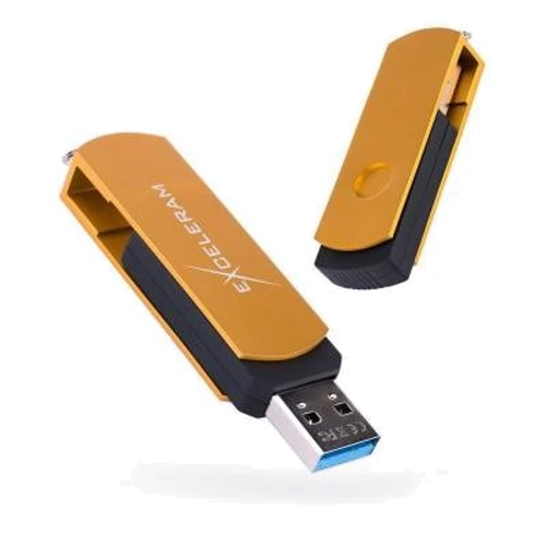 USB-флешка eXceleram 128GB P2 Series USB 3.1 Gen 1 Gold/Black (EXP2U3GOB128)
