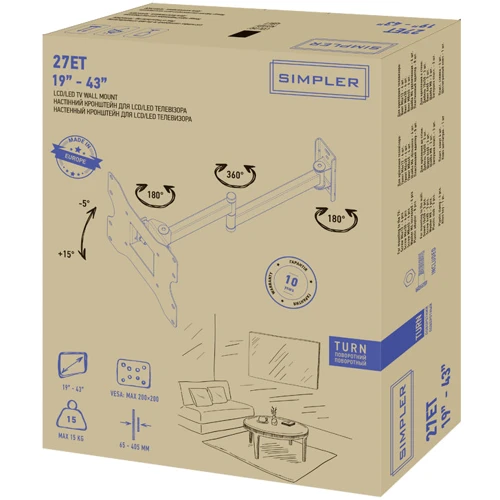 Кронштейн для ТВ KSL Simpler 27ET