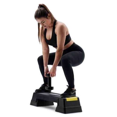 Степ платформа и балансировочная платформа Hop-Sport HS-PP020AS черно-желтая (5902308226203): Тип степ-платформы Регулируемые