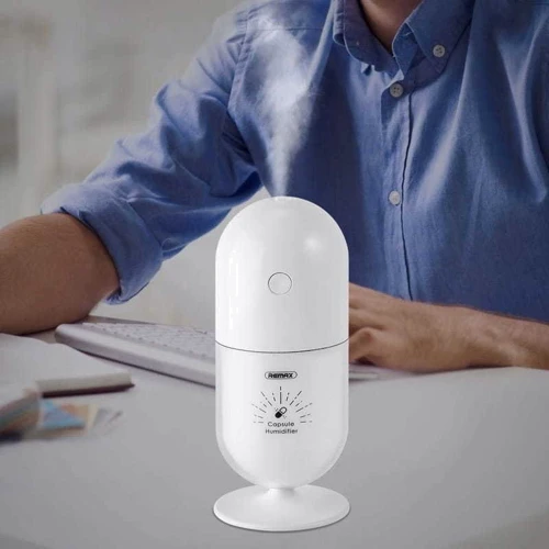 Зволожувач повітря Remax RT-A500 Capsule Mini Humidifier білий : Зволоження ультразвуковое
