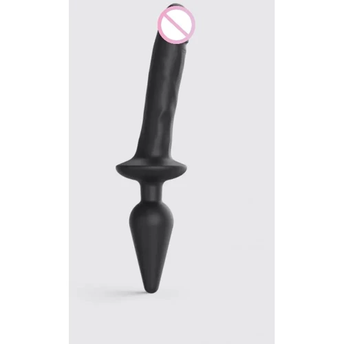 Анальная пробка с дилдо Strap-On-Me Switch Plug-In Realistic Dildo Black - XXL