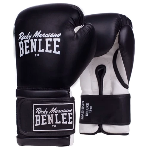 Перчатки боксерские Benlee MADISON DELUXE 14oz /PU/черно-белые