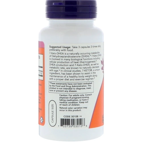 NOW Foods 7-Keto-DHEA 25 mg Veg Capsules 90 caps: Стать унісекс