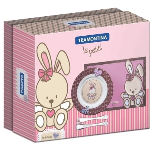 Набір дитячого посуду Tramontina Baby Le Petit Pink (4 предмета в коробці)