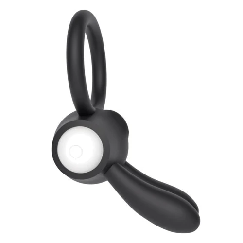 Ерекційне віброкільце LoveToy Power Clit Cockring, Black