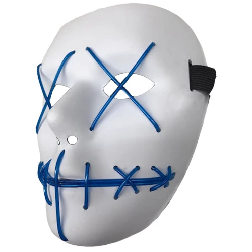 Неоновая маска для вечеринок с подсветкой UFT LED Mask 1 Blue фото 1