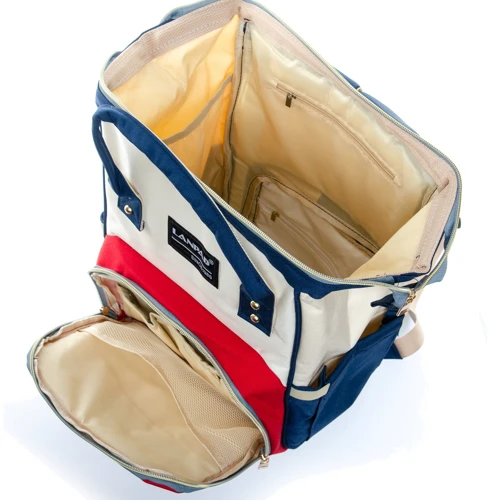 Жіночий рюкзак для мам Lanpad червоний (32459 coral whine blue)