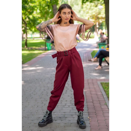 Штани FLFashion Торнадо ХБТ 3232 46 бордові