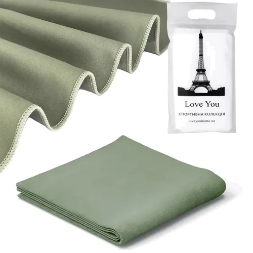 Рушник Love You спортивне 70х140 хакі (60105)