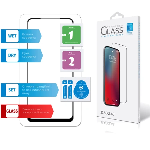 Аксесуар для смартфона ACCLAB Tempered Glass Full Glue Black for Xiaomi Redmi Note 10 5G фото 5