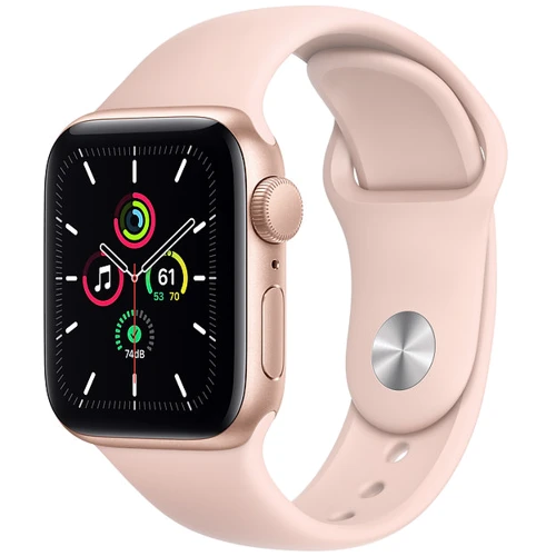 Apple Watch SE 40mm GPS Gold Aluminum Case with Pink Sand Sport Band (MYDN2)