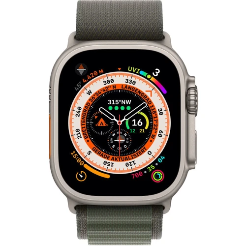Аксесуар для Watch Apple Alpine Loop Green M (MQE33) для Apple Watch 42/44/45/49mm: Сумісність Apple Watch 49mm, Apple Watch 45mm, Apple Watch 44mm, Apple Watch 42mm