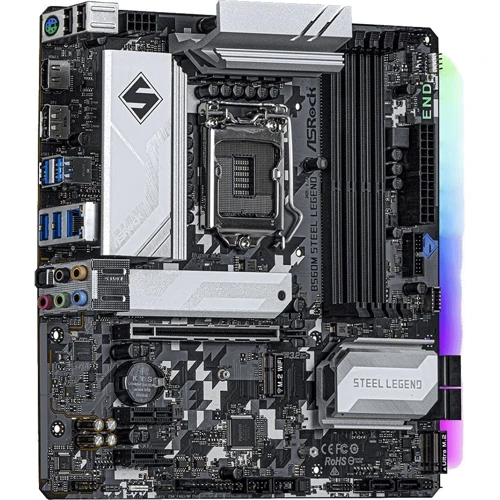 ASRock B560M STEEL LEGEND: Додатково Радиатор на VRM, Поддержка UEFI